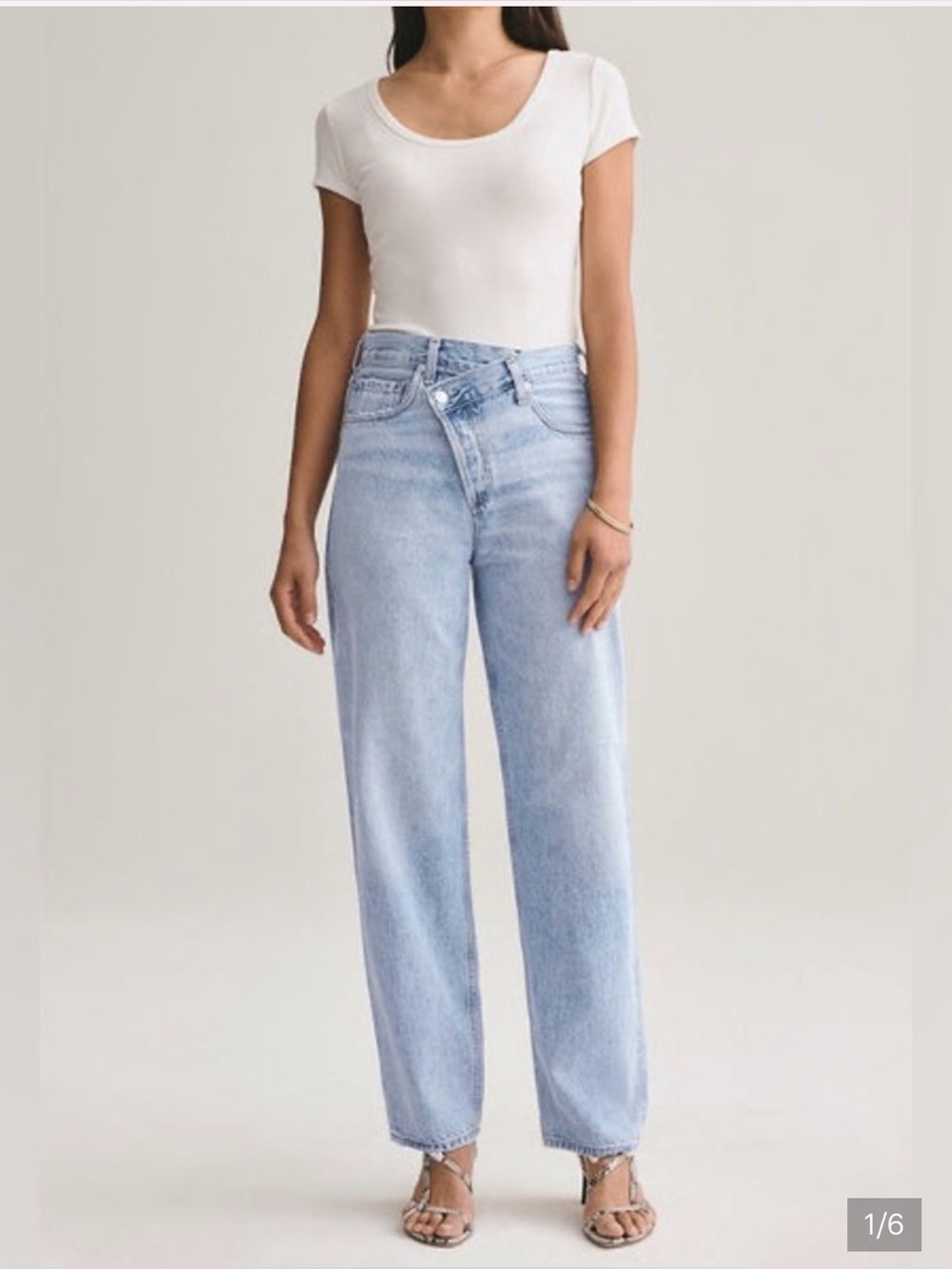 Agolde Light Wash High-Rise criss cross Jeans size 26